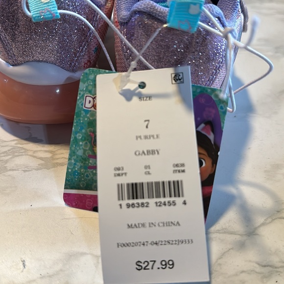 Gabby's Dollhouse Athletic Sneakers Toddler Girls size 7 - Picture 5 of 6